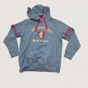 Harry Potter Gryffindor Hoodie Sweatshirt XL Gray Brave at Heart Pullover Mens